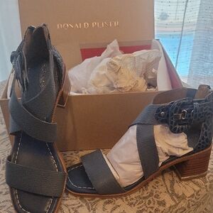 Donald J. Pliner Blue Chic Heeled Boots